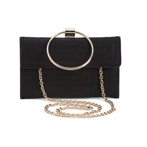 CEJON Animal Leather Circle Handle Clutch